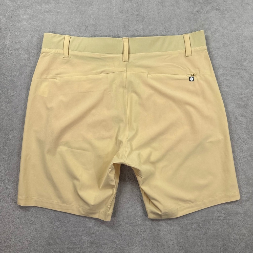 Pins & Aces Golf Shorts Men 36 Yellow Performance 4-Way Stretch New With Tags - Picture 5 of 13
